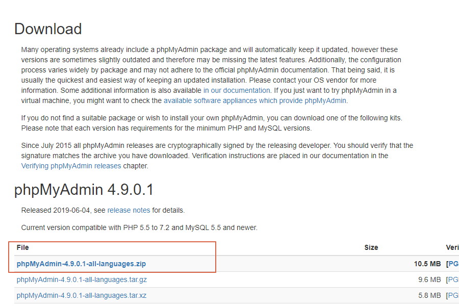 CentOs安装网站环境（四）安装PhpMyAdmin图形界面