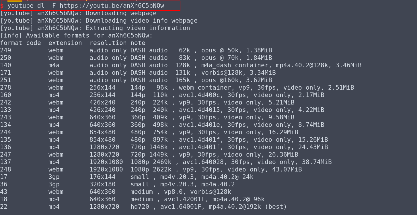 安装ffmpeg和youtube-dl