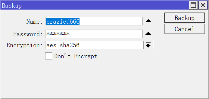 Mikrotik备份与恢复
