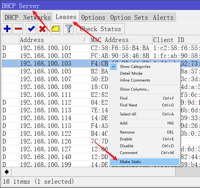 Mikrotik DHCP Options手动指定不同设备使用不同网关与 DNS旁路由 Mikrotik DHCP Options手动指定不同设备使用不同网关与 DNS旁路由