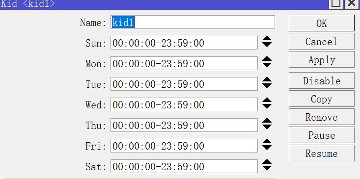 mikrotik 禁止儿童上网 kid control